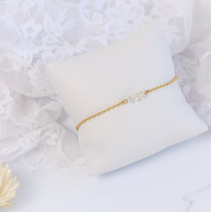 Bracelet mariée doré or fin cristaux swarovski