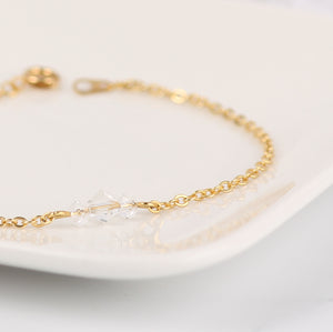 Bracelet mariée doré or fin perles swarovski