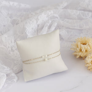 Bracelet de mariée perle de cristal Swarovski et perles de nacre naturelle