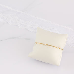Bracelet de mariée perles swarovski doré or fin