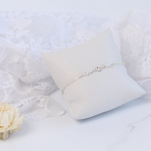 Bracelet de mariée argent 925 perles et strass swarovski