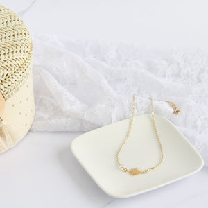 Collier de mariage soleil perles de swarovski doré or fin 