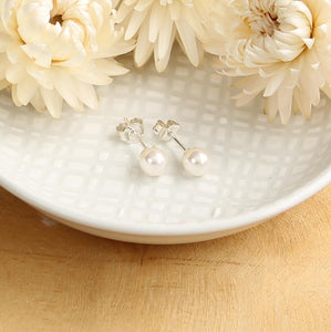 Boucles d'oreilles perles nacrées mariage