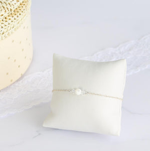 Bracelet de mariage perle nacre naturelle et perles de cristal swarovski